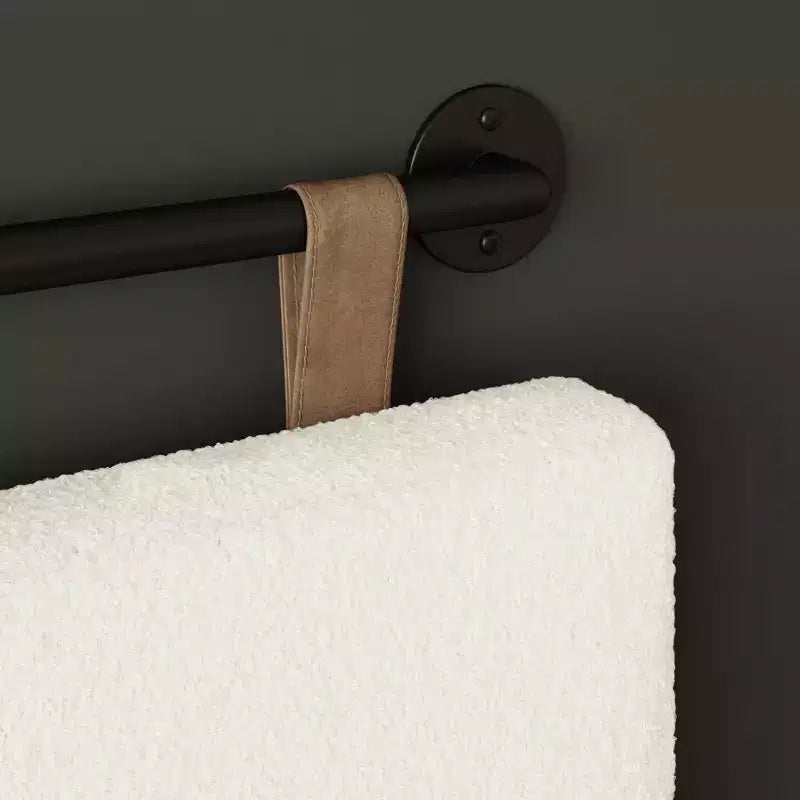 Tête de lit Charlie Boucle en tissu bouclette crème pour lit double/grand lit d'enfant - Nathan James : Tête de lit rembourrée en MDF à fixation murale