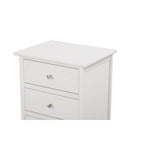 Table de chevet Daniel de style transitionnel en bois, à 3 tiroirs