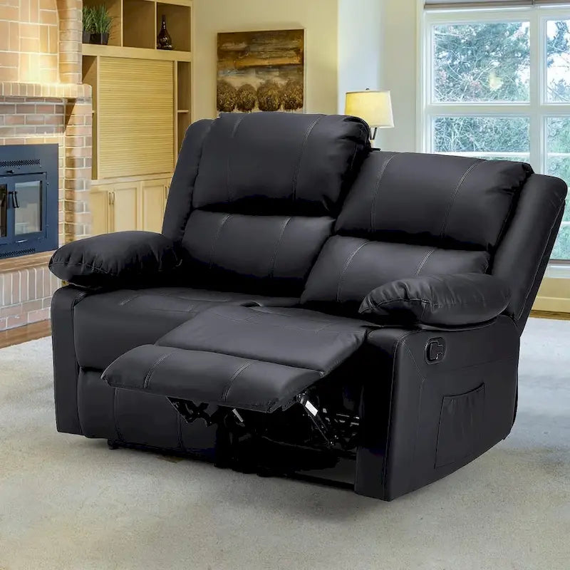 AECOJOY Causeuse inclinable 2 places avec fonction chauffage et massage