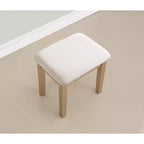 Roundhill Furniture Moniys Wood Moniya, coiffeuse et tabouret, doré