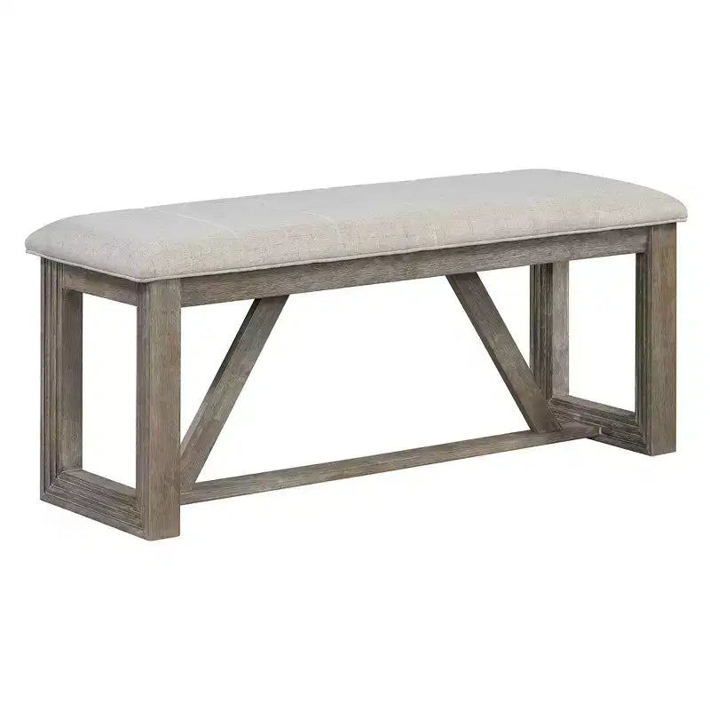 Ensemble de salle à manger rétro 6 pièces Whisen avec 4 chaises rembourrées et 1 banc