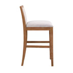 Tabourets de comptoir Christopher Knight Home Conqu en bois d'hévéa, rembourrés, 77,5 cm, avec repose-pieds, lot de 2