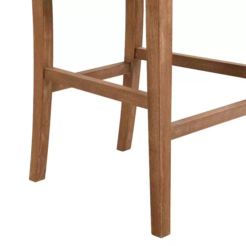 Tabourets de comptoir Christopher Knight Home Conqu en bois d'hévéa, rembourrés, 77,5 cm, avec repose-pieds, lot de 2