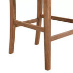 Tabourets de comptoir Christopher Knight Home Conqu en bois d'hévéa, rembourrés, 77,5 cm, avec repose-pieds, lot de 2