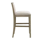 Tabourets de comptoir Christopher Knight Home Conqu en bois d'hévéa, rembourrés, 77,5 cm, avec repose-pieds, lot de 2