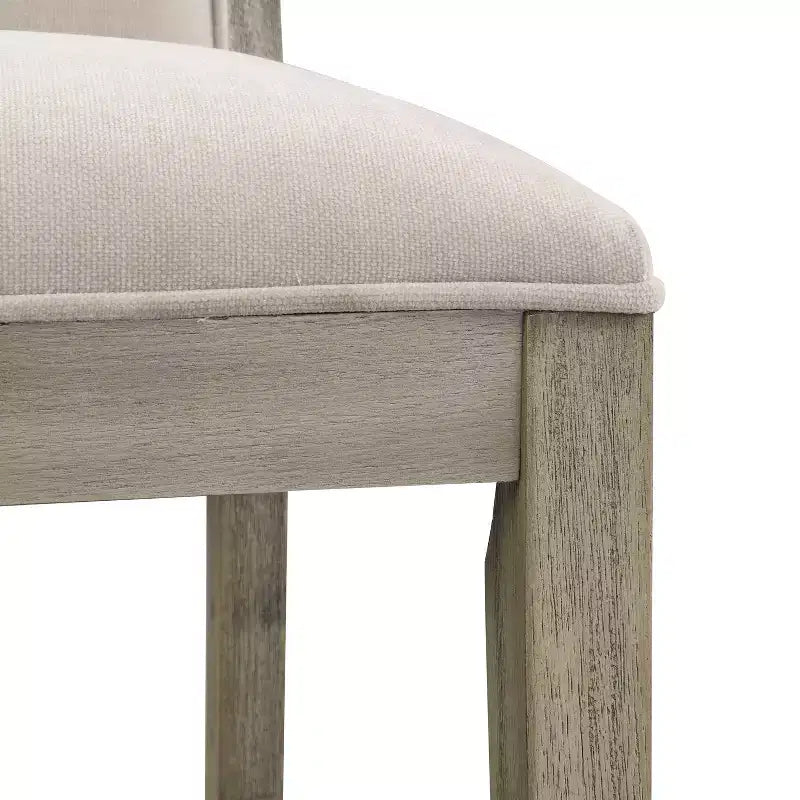 Tabourets de comptoir Christopher Knight Home Conqu en bois d'hévéa, rembourrés, 77,5 cm, avec repose-pieds, lot de 2