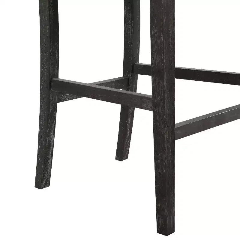 Tabourets de comptoir Christopher Knight Home Conqu en bois d'hévéa, rembourrés, 77,5 cm, avec repose-pieds, lot de 2