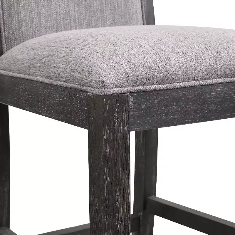 Tabourets de comptoir Christopher Knight Home Conqu en bois d'hévéa, rembourrés, 77,5 cm, avec repose-pieds, lot de 2