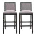 Christopher Knight Home Conqu Upholstered 30.5 Rubber Wood Counter Stool with Footrest, Set of 2