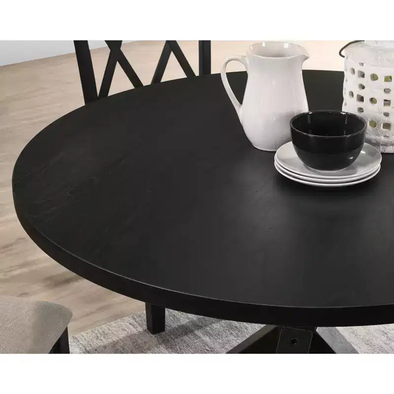 Ensemble de salle à manger 5 pièces en bois Windvale Cross-Buck de Roundhill Furniture