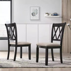 Ensemble de salle à manger 5 pièces en bois Windvale Cross-Buck de Roundhill Furniture