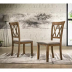 Ensemble de salle à manger 5 pièces en bois Windvale Cross-Buck de Roundhill Furniture