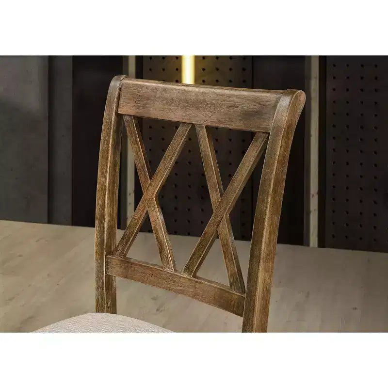 Ensemble de salle à manger 5 pièces en bois Windvale Cross-Buck de Roundhill Furniture