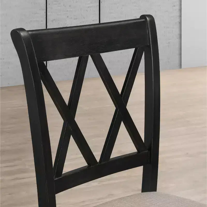 Ensemble de salle à manger 5 pièces en bois Windvale Cross-Buck de Roundhill Furniture