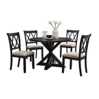 Ensemble de salle à manger 5 pièces en bois Windvale Cross-Buck de Roundhill Furniture