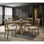 Ensemble de salle à manger 5 pièces en bois Windvale Cross-Buck de Roundhill Furniture