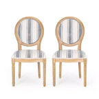 Chaises de salle à manger capitonnées GDFStudio Newman de style campagnard (lot de 2)