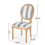 Chaises de salle à manger capitonnées GDFStudio Newman de style campagnard (lot de 2)