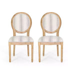 Chaises de salle à manger capitonnées GDFStudio Newman de style campagnard (lot de 2)