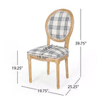 Chaises de salle à manger capitonnées GDFStudio Newman de style campagnard (lot de 2)