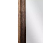 Miroir mural Emma and Oliver avec cadre en bois massif et verre argenté pour une clarté optimale pour les entrées, les salles à manger et plus encore