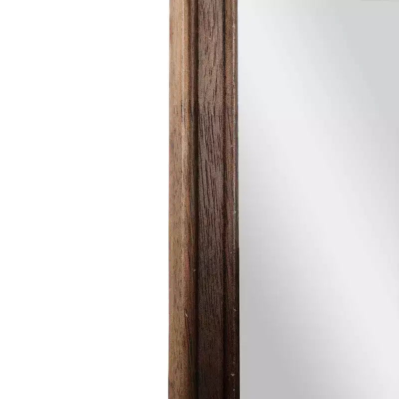 Miroir mural Emma and Oliver avec cadre en bois massif et verre argenté pour une clarté optimale pour les entrées, les salles à manger et plus encore