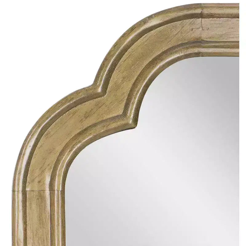 Miroir mural Emma and Oliver avec cadre en bois massif et verre argenté pour une clarté optimale pour les entrées, les salles à manger et plus encore