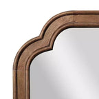 Miroir mural Emma and Oliver avec cadre en bois massif et verre argenté pour une clarté optimale pour les entrées, les salles à manger et plus encore