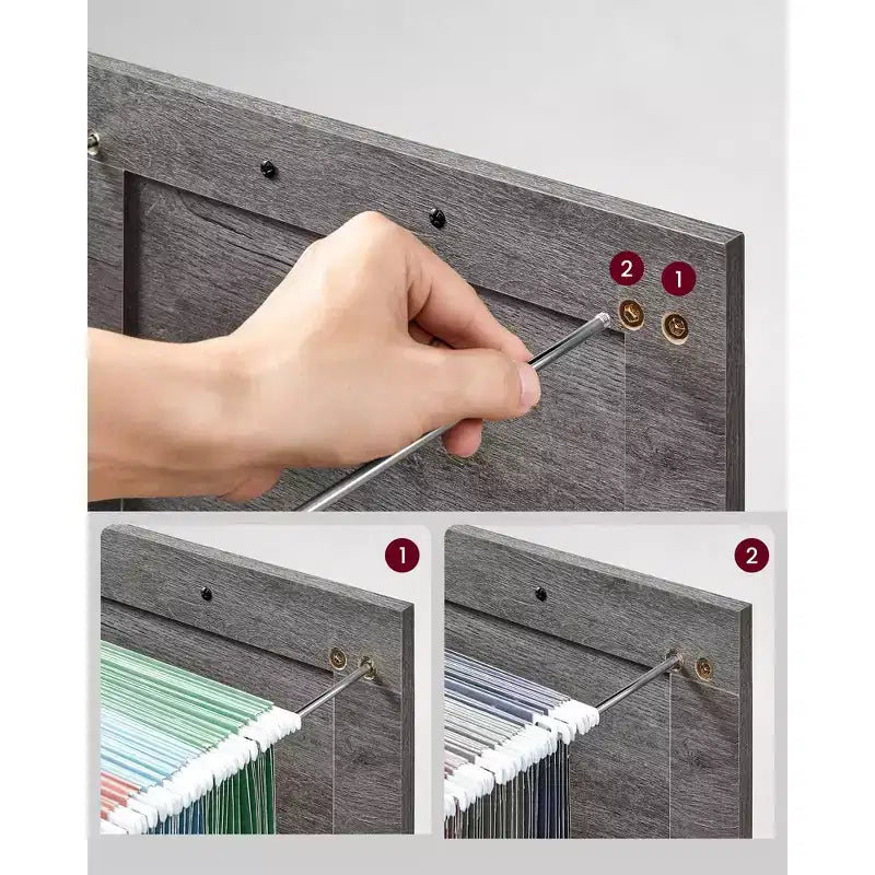 Meuble Classeur à 3 Tiroirs, Classeur de Rangement, Support d'Imprimante, Compatible A4, Format Lettre, Dossiers Suspendus, Style Ferme Moderne, pour Bureau à Domicile