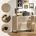 Vinsetto Meuble de Classement à 2 Tiroirs avec Serrure, Armoire de Classement Verticale avec Clés et Barre Suspendue Réglable pour Documents de Formats Lettre, A4 et Légal