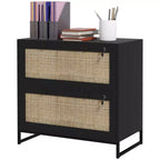 Vinsetto Meuble de Classement à 2 Tiroirs avec Serrure, Armoire de Classement Verticale avec Clés et Barre Suspendue Réglable pour Documents de Formats Lettre, A4 et Légal