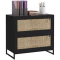 Vinsetto 2 Drawer File Cabinet with Lock, Vertical Filing Cabinet with Keys and Adjustable Hanging Bar for Letter, A4 and Legal Size