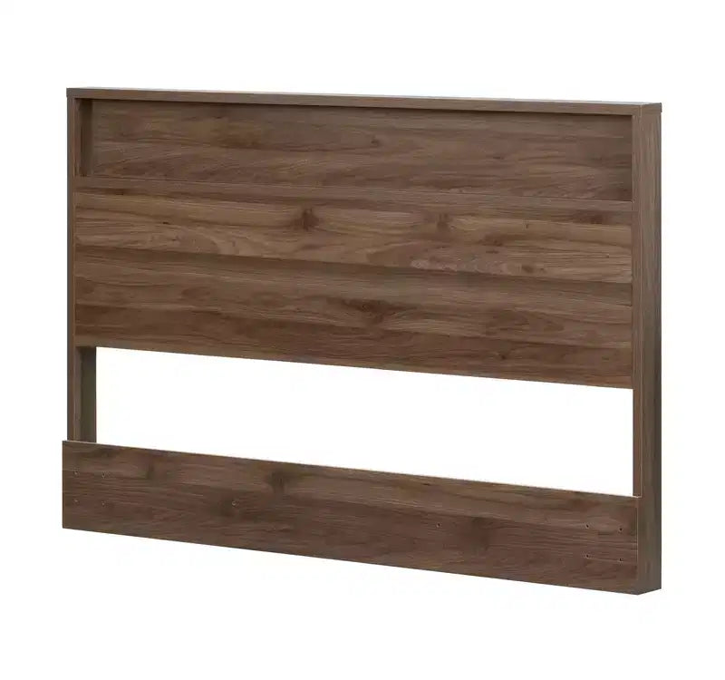 HomeStockTao Headboard Natural Walnut Open Storage Style 44
