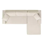 Jennifer Taylor Home Brenley Canapé d'angle en boîte 110,5, côté droit, chenille gris cendré