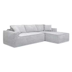 Jennifer Taylor Home Brenley Canapé d'angle en boîte 110,5, côté droit, chenille gris cendré