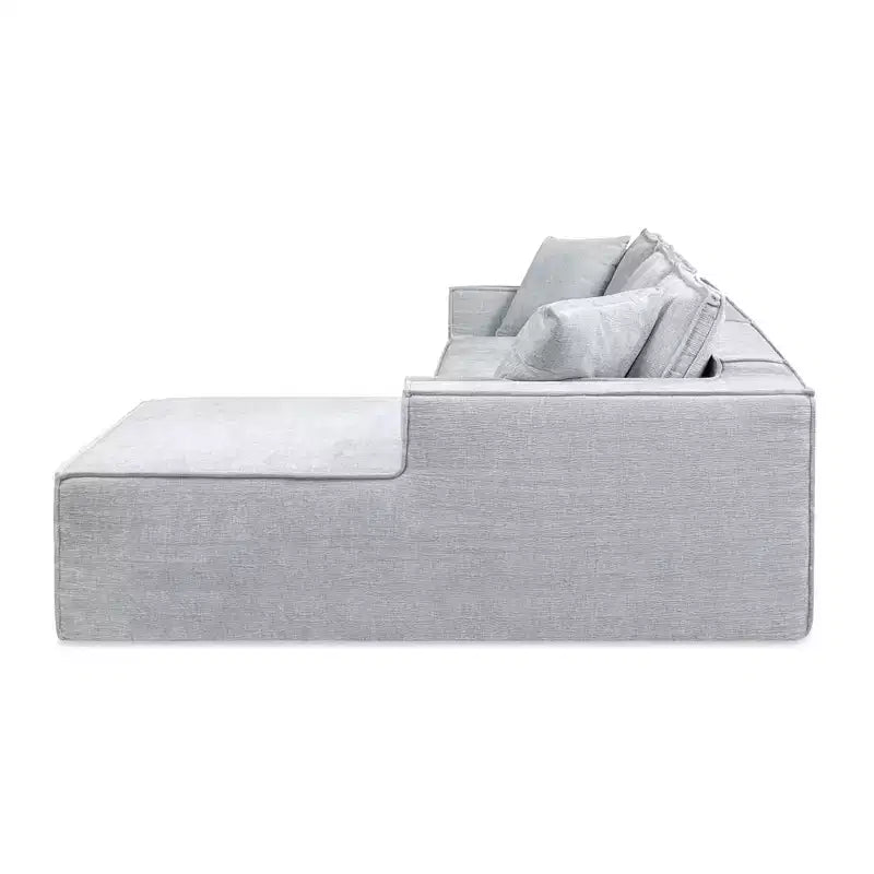 Jennifer Taylor Home Brenley Canapé d'angle en boîte 110,5, côté droit, chenille gris cendré