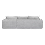 Jennifer Taylor Home Brenley Canapé d'angle en boîte 110,5, côté droit, chenille gris cendré