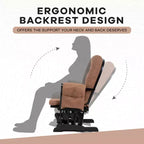 Ensemble fauteuil planeur et ottoman Home Imports Emporium - Mouvement de bercement fluide, fauteuil ergonomique à dossier haut avec accoudoirs rembourrés et poches de rangement