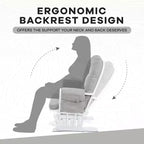 Ensemble fauteuil planeur et ottoman Home Imports Emporium - Mouvement de bercement fluide, fauteuil ergonomique à dossier haut avec accoudoirs rembourrés et poches de rangement