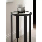 Table basse ronde Kate and Laurel Ravalli, 9x9x20, Noir