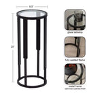 Table basse ronde Kate and Laurel Ravalli, 9x9x20, Noir