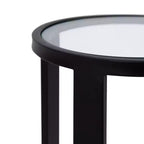 Table basse ronde Kate and Laurel Ravalli, 9x9x20, Noir