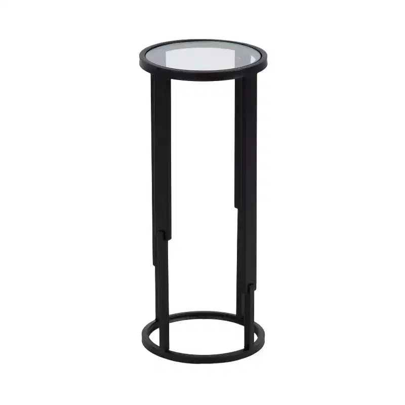 Table basse ronde Kate and Laurel Ravalli, 9x9x20, Noir