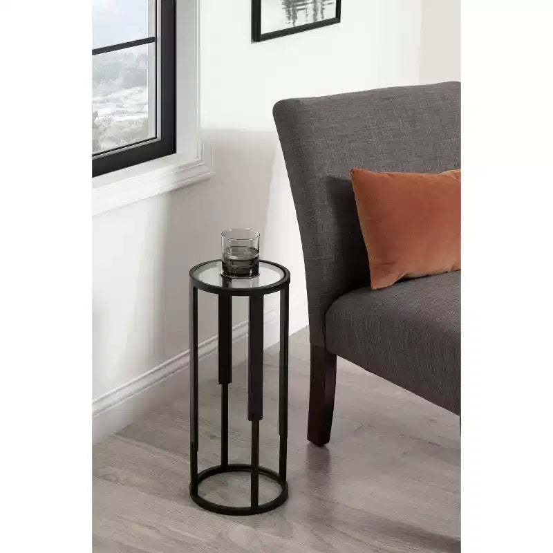Table basse ronde Kate and Laurel Ravalli, 9x9x20, Noir