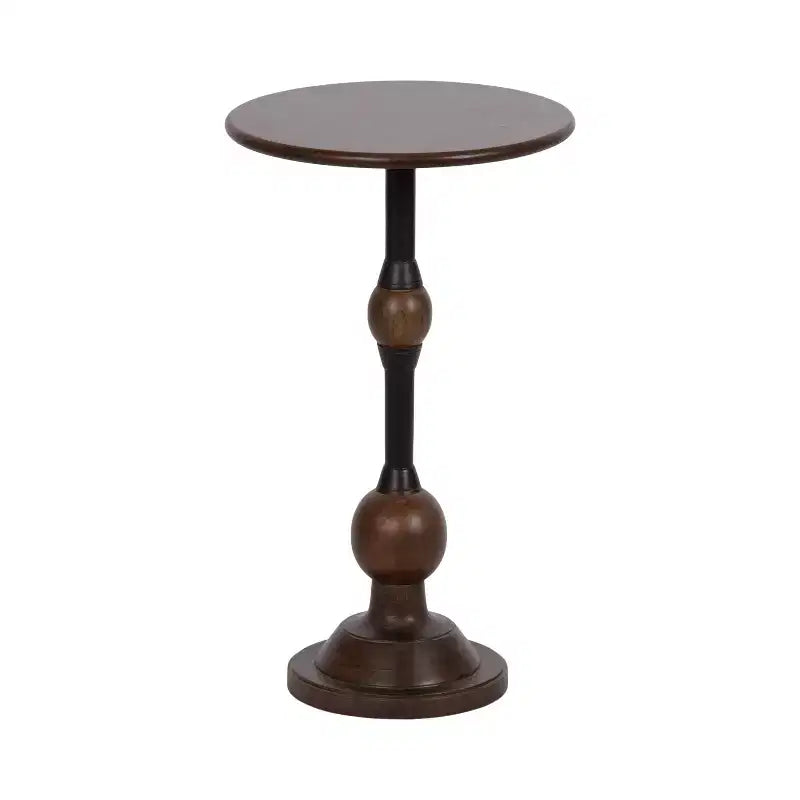 Kate and Laurel Rawlings Wood and Metal Side Table, 14x14x24, Brown