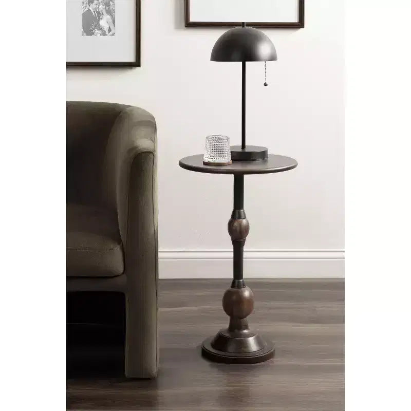 Table d'appoint Kate and Laurel Rawlings en bois et métal, 14x14x24, marron