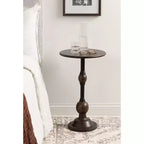 Table d'appoint Kate and Laurel Rawlings en bois et métal, 14x14x24, marron