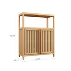 Meuble de Buffet/Vaisselier en Bambou, Meuble de Rangement de Salle de Bain, Meuble de Bar à Café, Meuble Autoportant pour Cuisine, Salon et Salle de Bain
