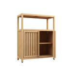 Meuble de Buffet/Vaisselier en Bambou, Meuble de Rangement de Salle de Bain, Meuble de Bar à Café, Meuble Autoportant pour Cuisine, Salon et Salle de Bain