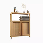 Meuble de Buffet/Vaisselier en Bambou, Meuble de Rangement de Salle de Bain, Meuble de Bar à Café, Meuble Autoportant pour Cuisine, Salon et Salle de Bain